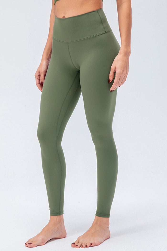 Wide Waistband Slim Fit Active Leggings - Lilixa.store