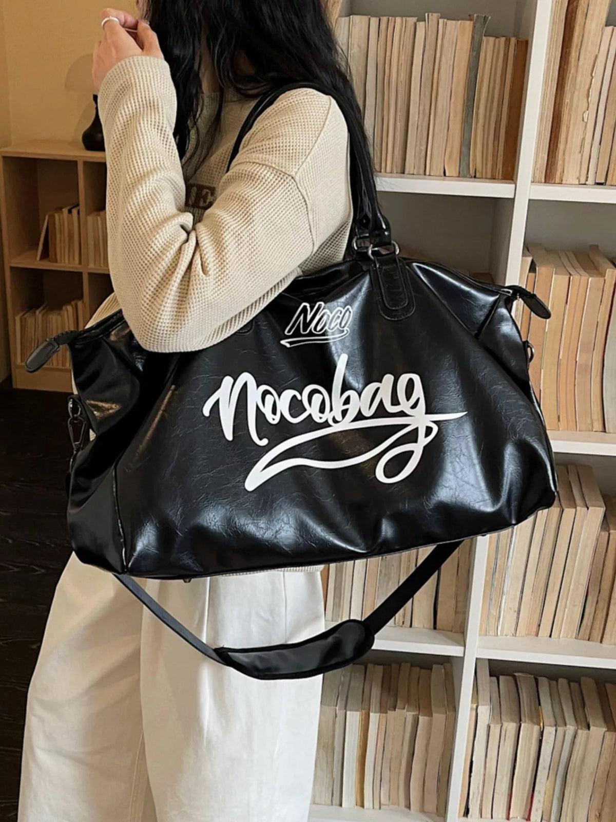 Letter Leather Travel Bag - Lilixa.store