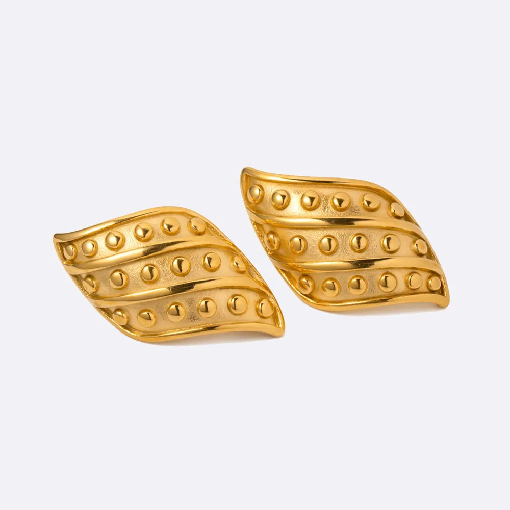 18K Gold-Plated Stainless Steel Stud Earrings – image 1 | Lilixa Trending Jewelry