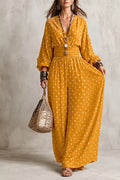 Polka Dot Wide-Leg Jumpsuit - Lilixa.store