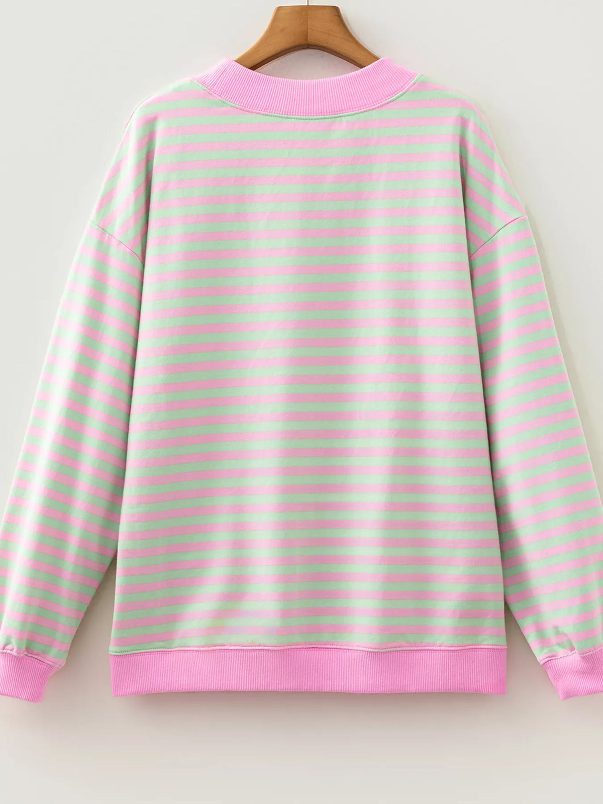 Striped Round Neck Long Sleeve Sweatshirt