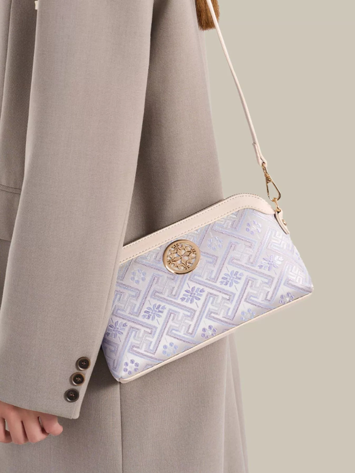 Geometric Pattern Crossbody Bag