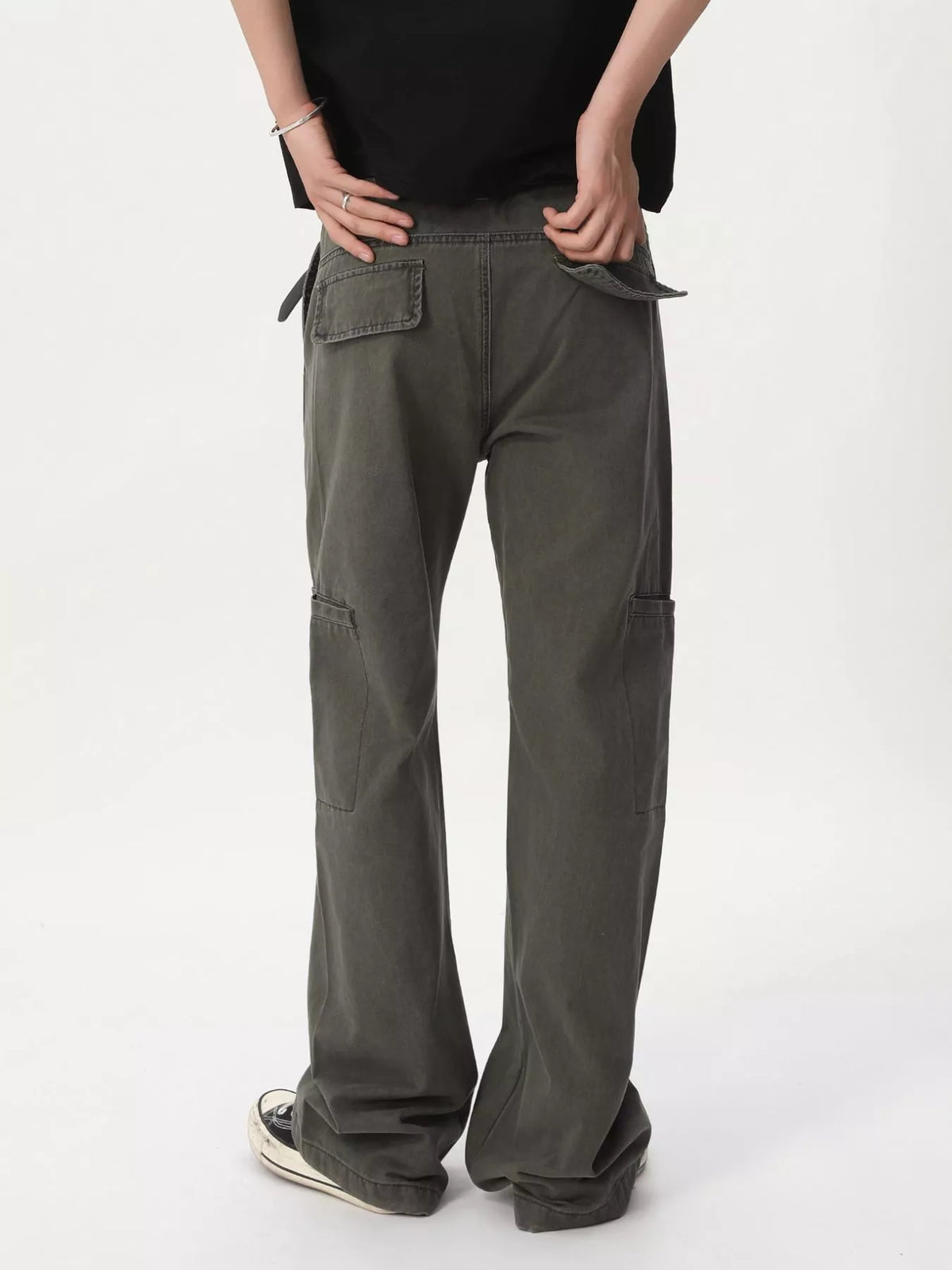 Men's Vintage Washed Loose Fit Straight-Leg Pants