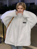 Sherpa Fleece Zip Up Outerwear - Lilixa.store