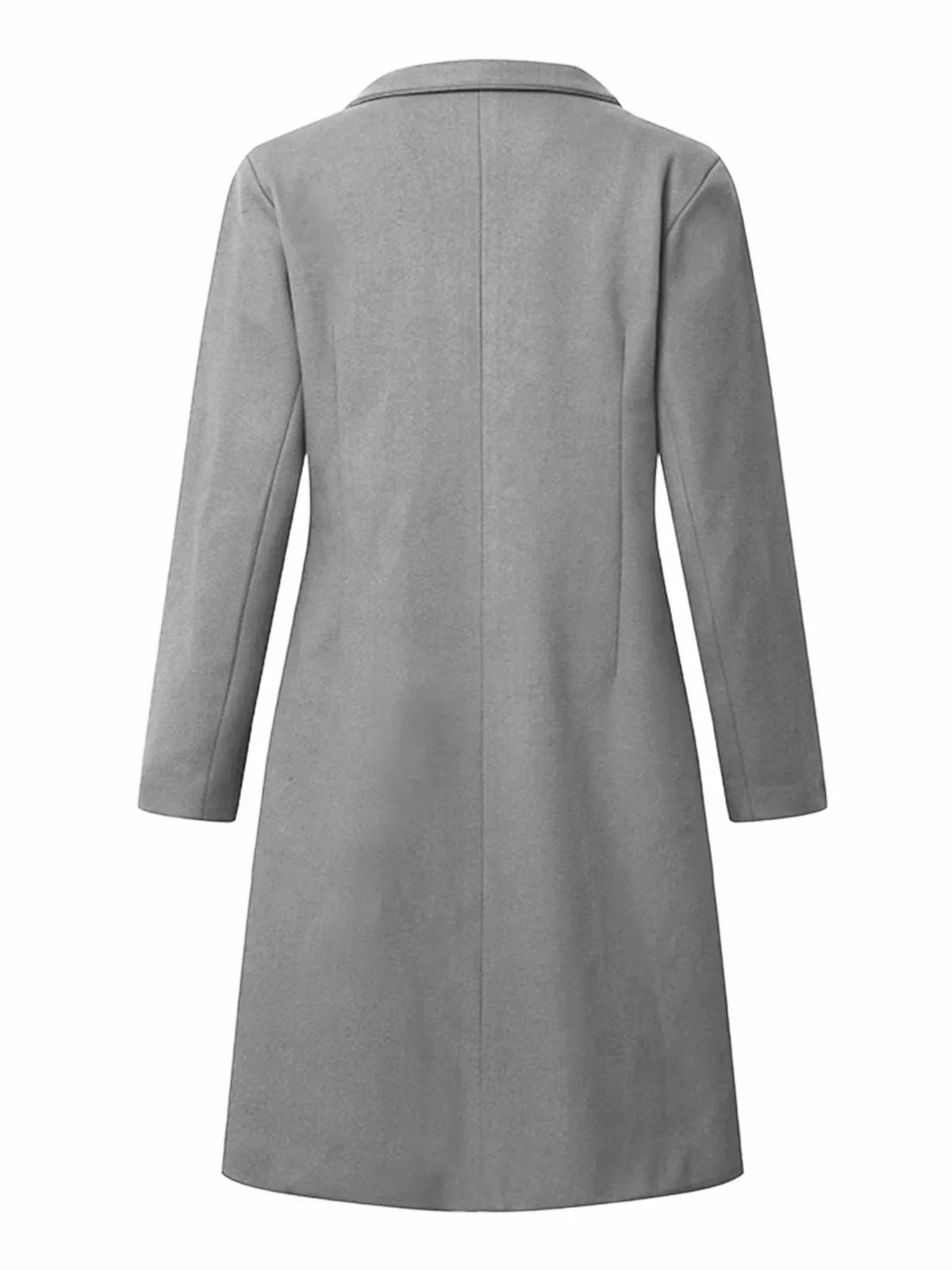 Full Size Single-Breasted Long Sleeve Overcoat Plus Size, view 12