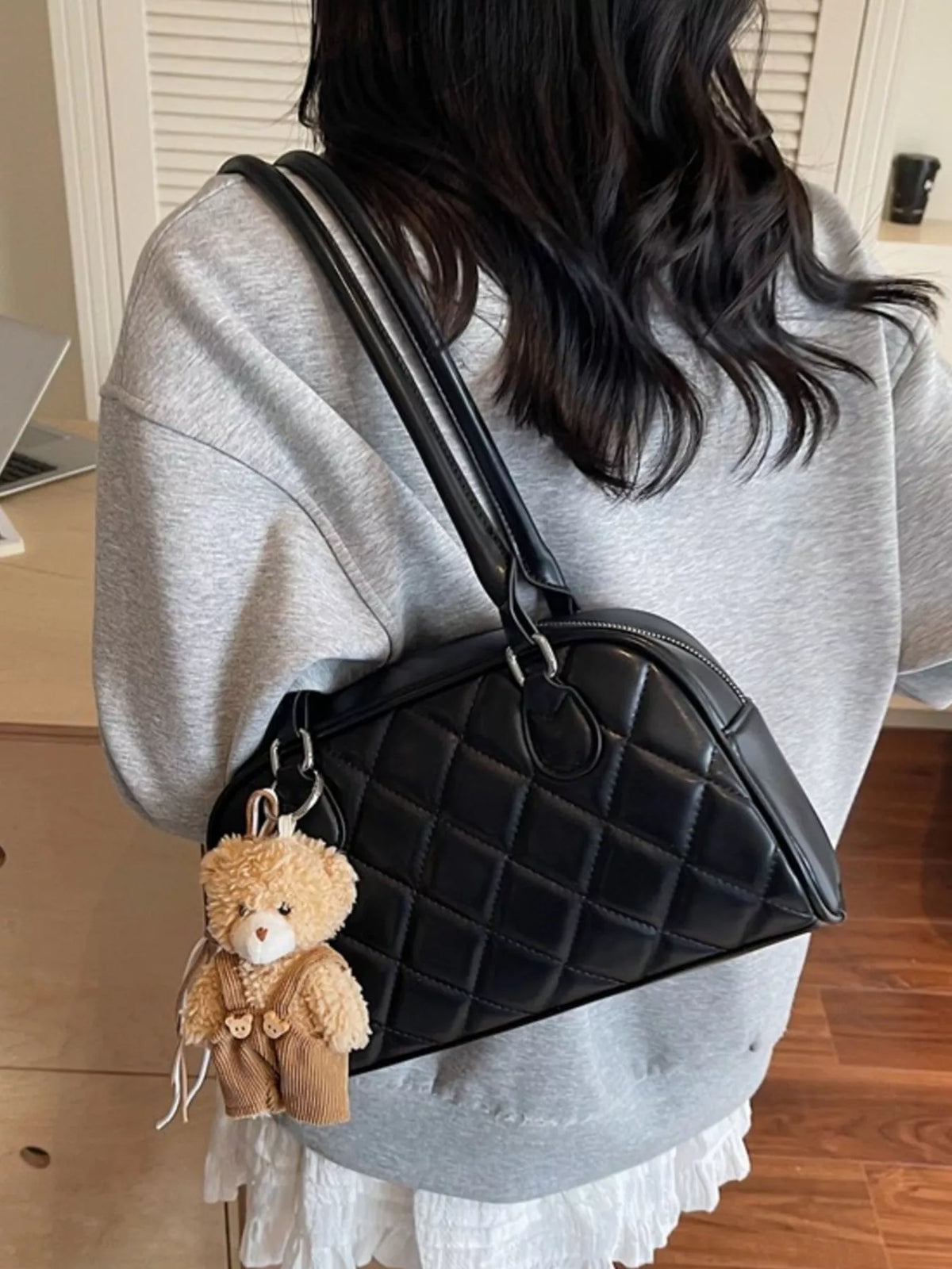 Quilted Leather Shoulder Bag - Lilixa.store