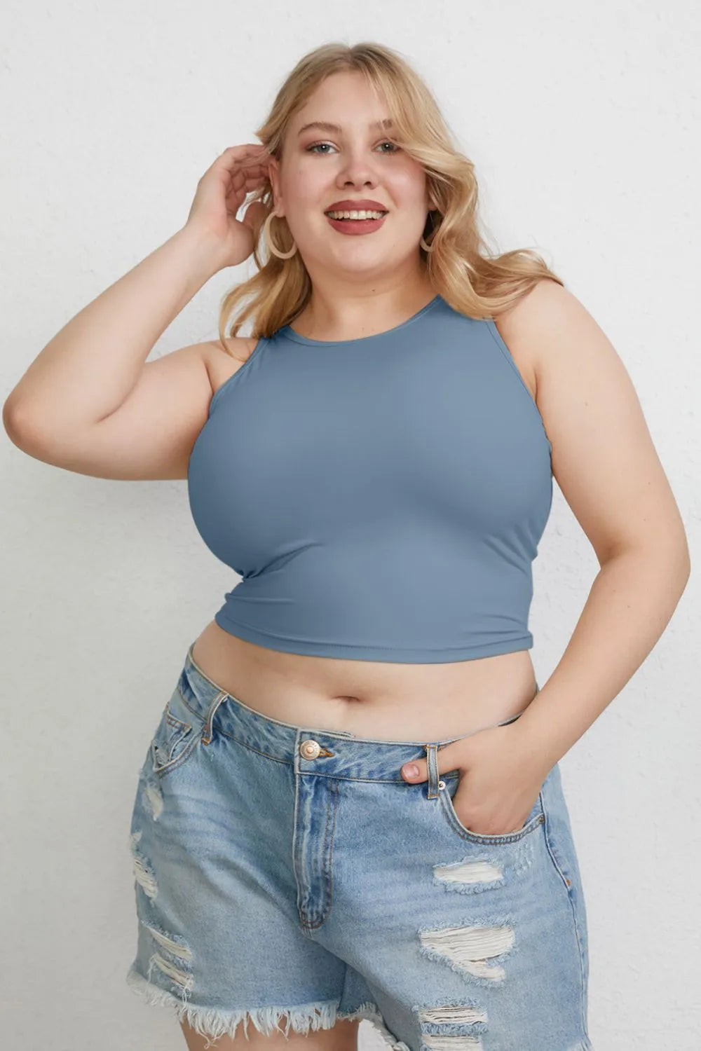 Basic Bae Full Size Round Neck Slim Tank - Lilixa.store