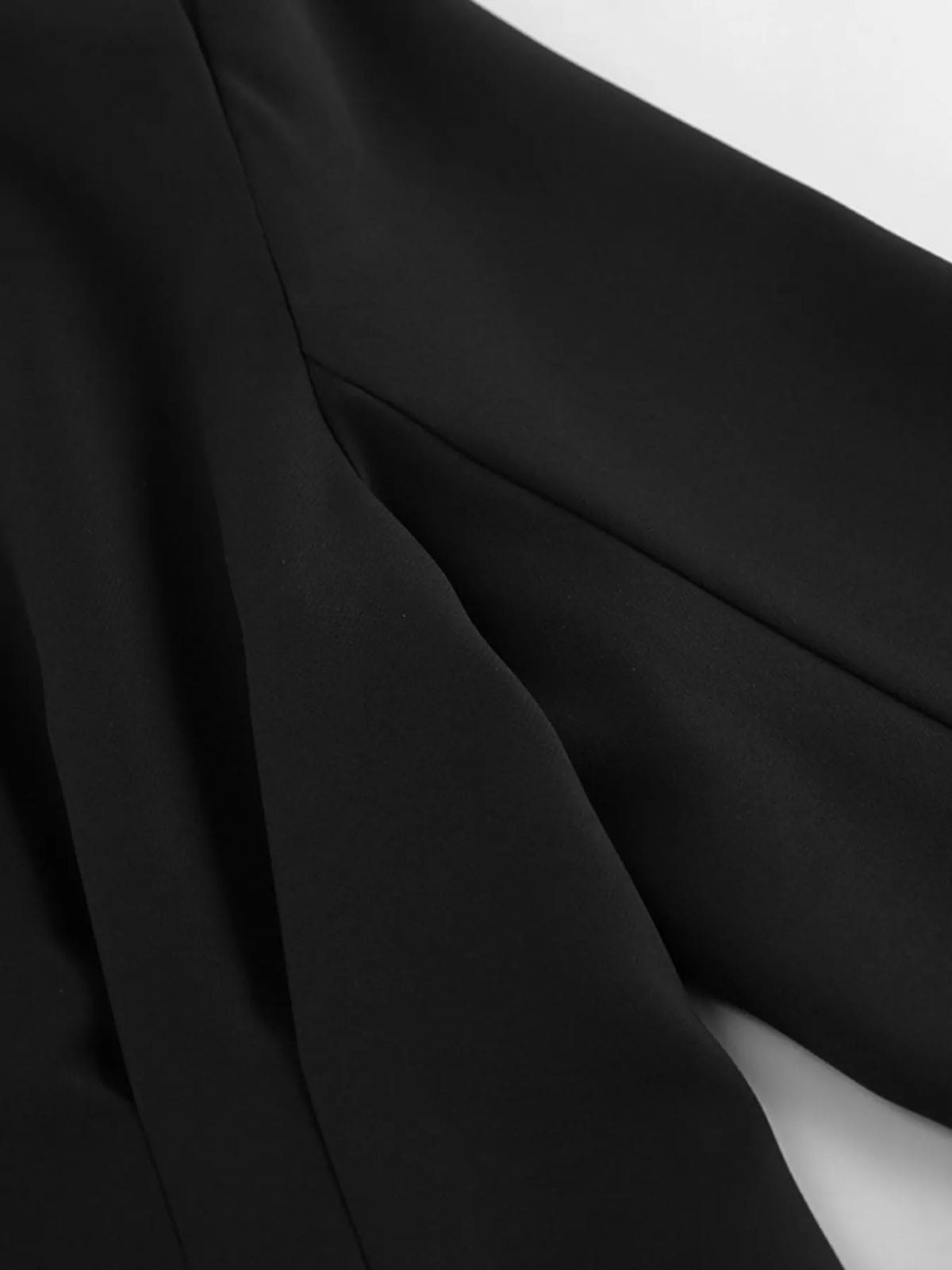 Fitted Button-Down Jacket in Black, view 14