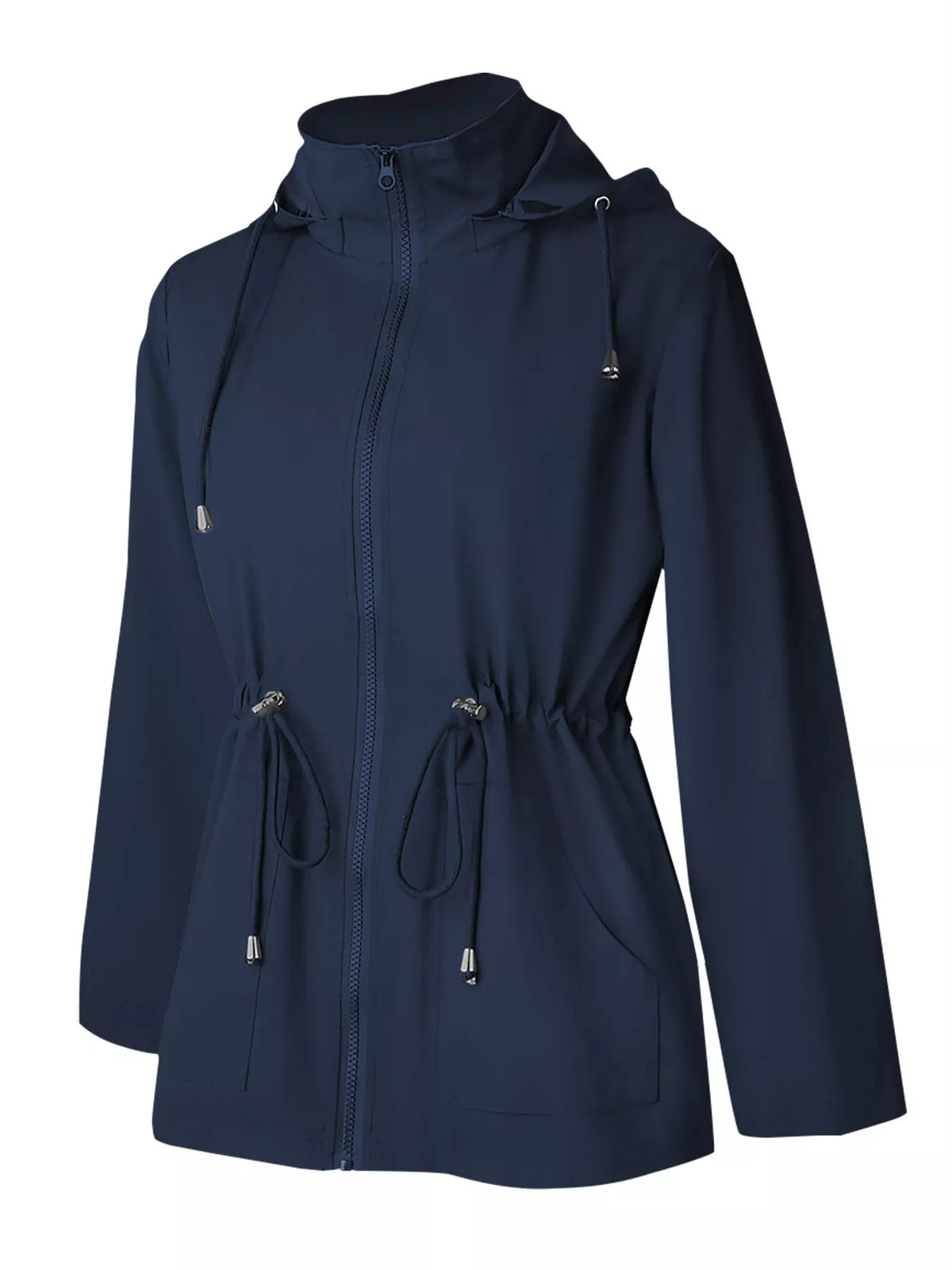 Zip Up Waterproof Hooded Outerwear - Lilixa.store