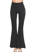 Zenana Raw Edge Hem Flare Yoga Pants - Lilixa.store