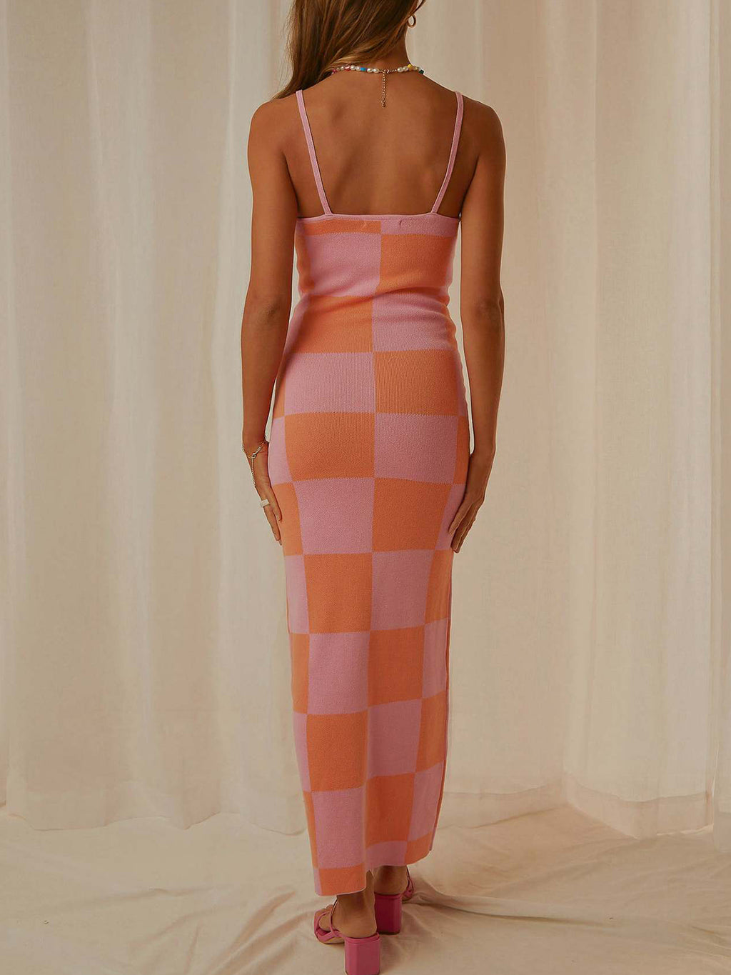 Spaghetti Strap Maxi Sweater Dress - Lilixa.store
