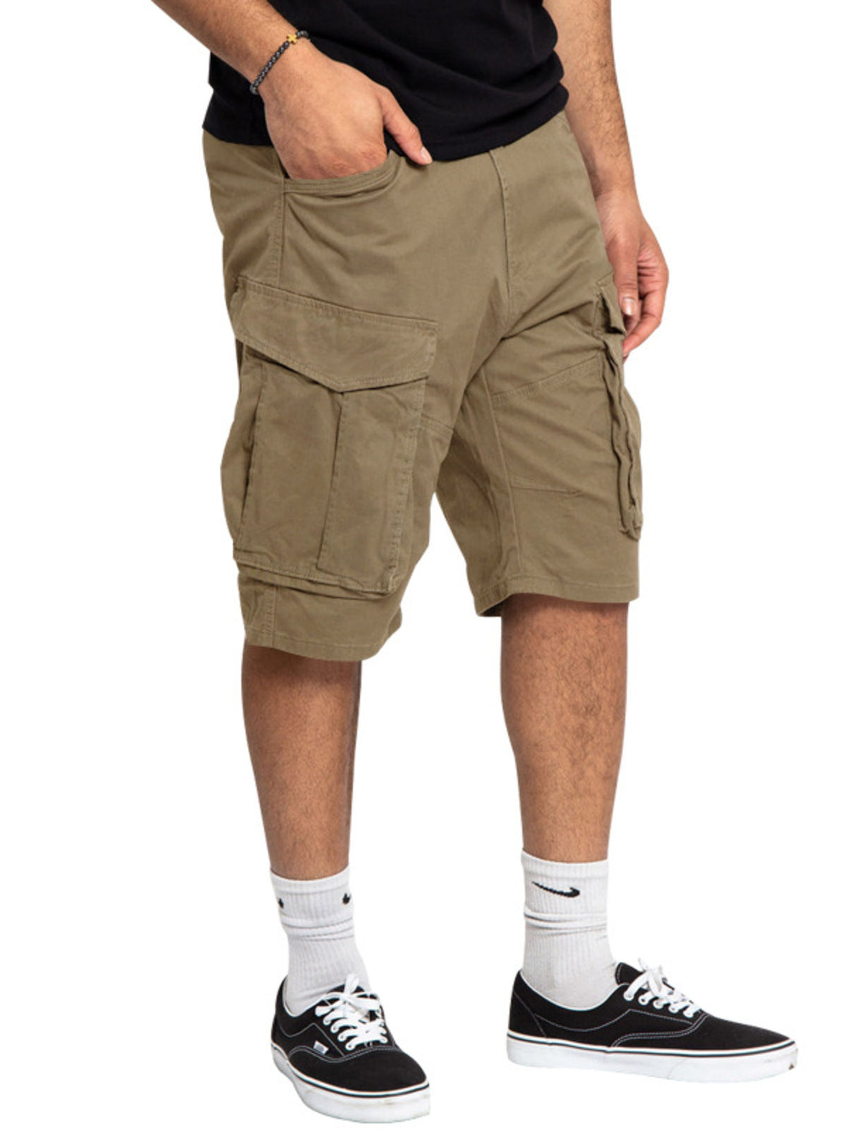 Men's Full Size Cargo Shorts with Multiple Pockets Plus Size, view 3