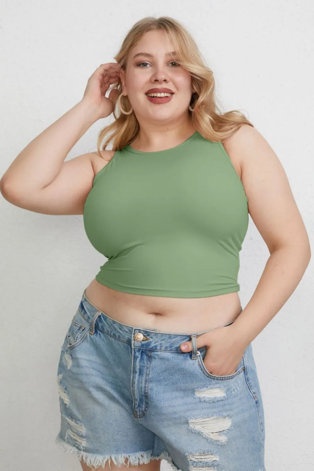 Basic Bae Full Size Round Neck Slim Tank - Lilixa.store