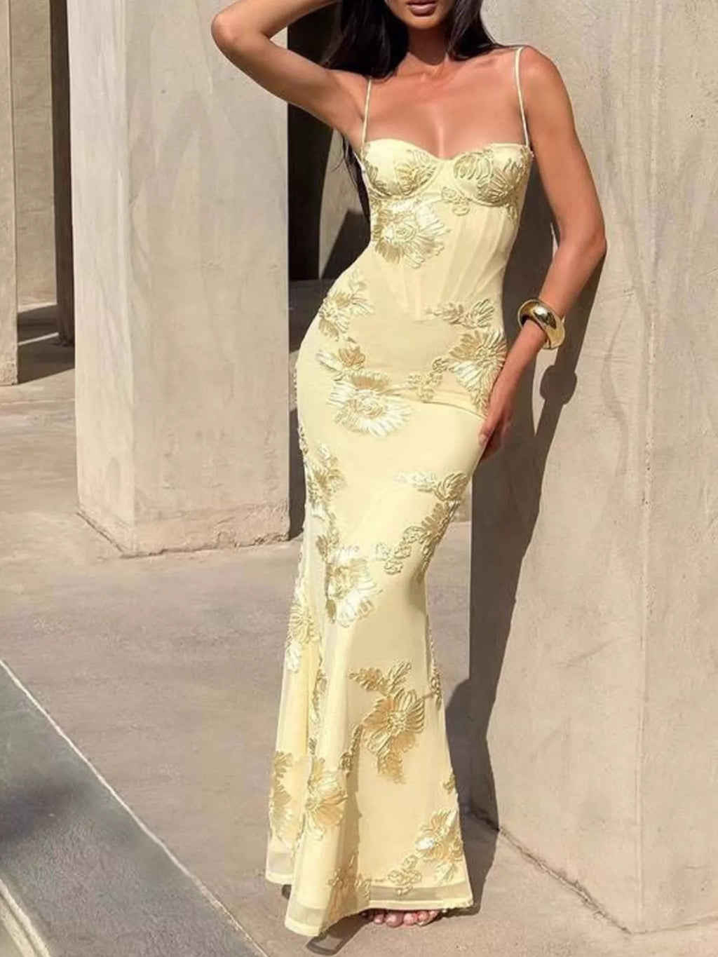 Sweetheart Neck Spaghetti Strap Maxi Dress - Lilixa.store