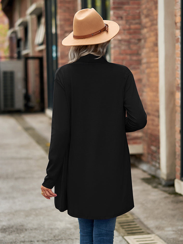 Open Front Long Sleeve Cardigan - Lilixa.store