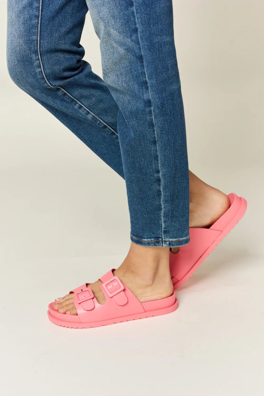 Legend Double Buckle Open Toe Sandals - Lilixa.store