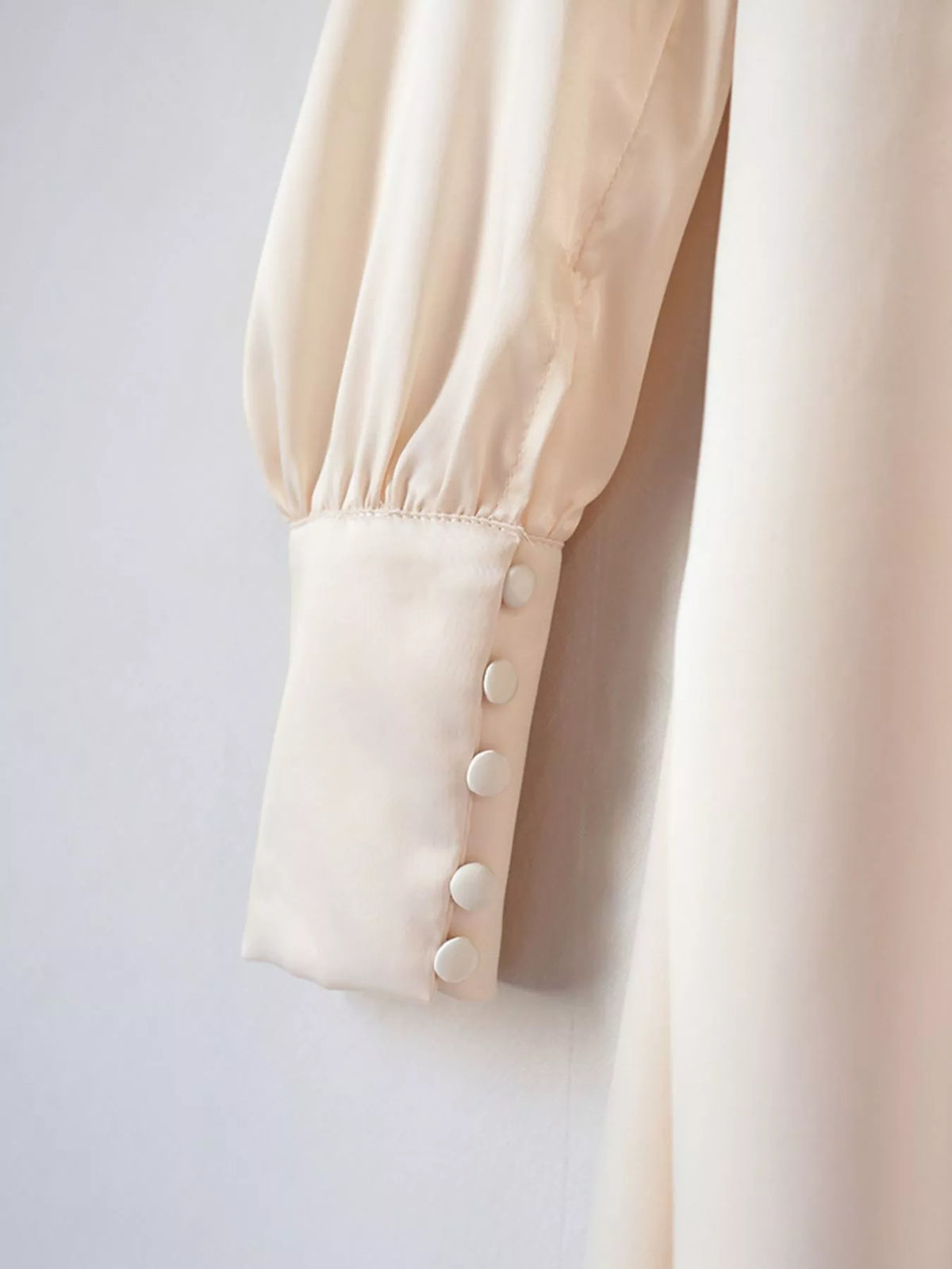 V-Neck Lantern Sleeve Midi Dress, view 11