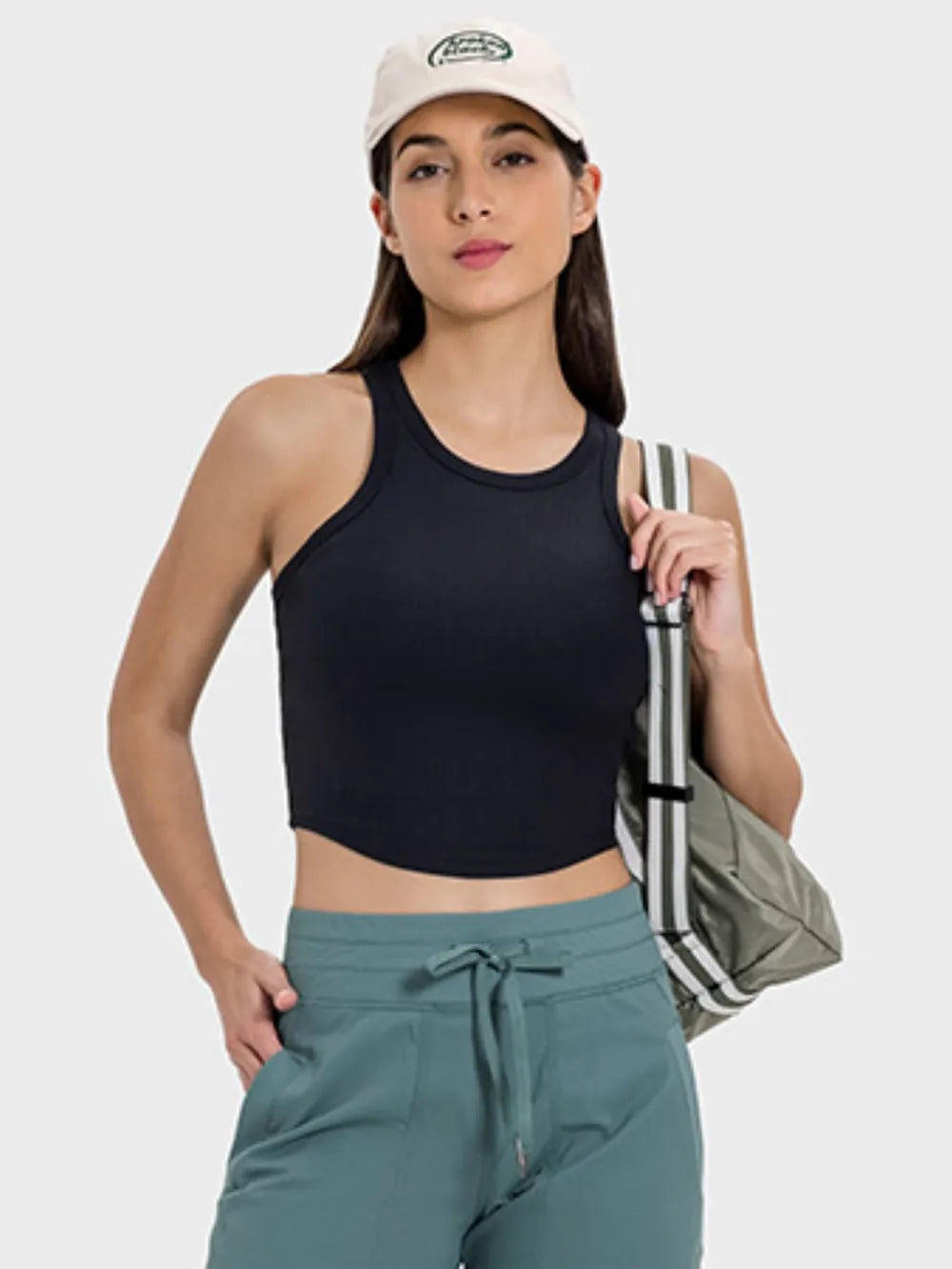 Millennia Round Neck Racerback Active Tank - Lilixa.store