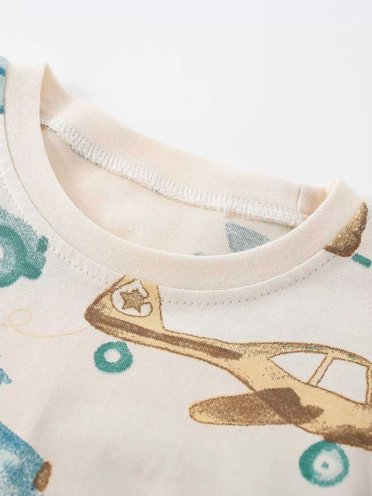 Children's Transportation Print Long Sleeve Crew Neck T-Shirt - Lilixa.store