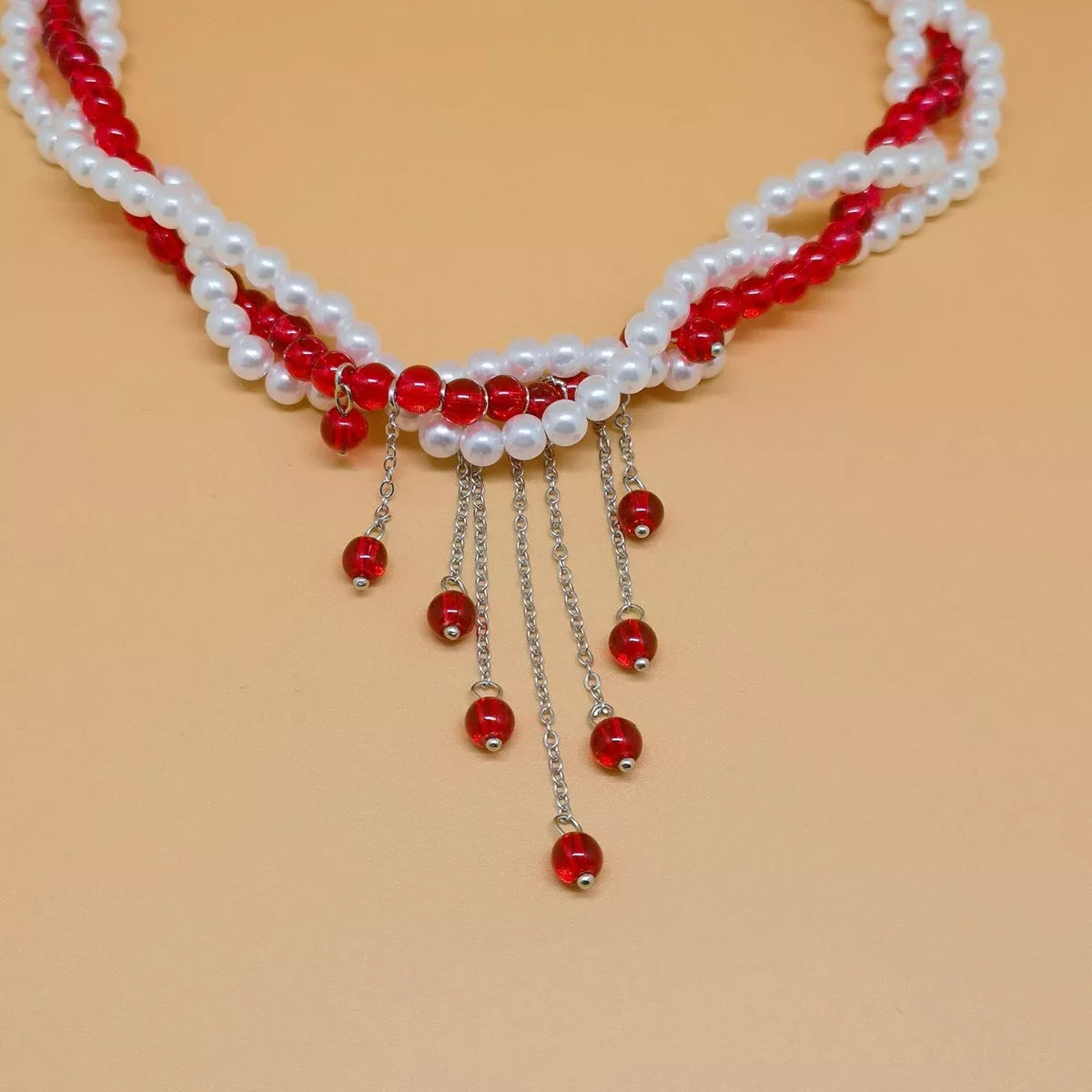 Twisted Bead Tassel Necklace - Lilixa.store