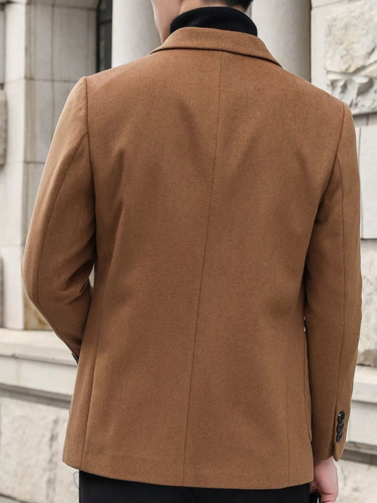 Men's Plus Size Lapel Collar Long Sleeve Blazer, view 2