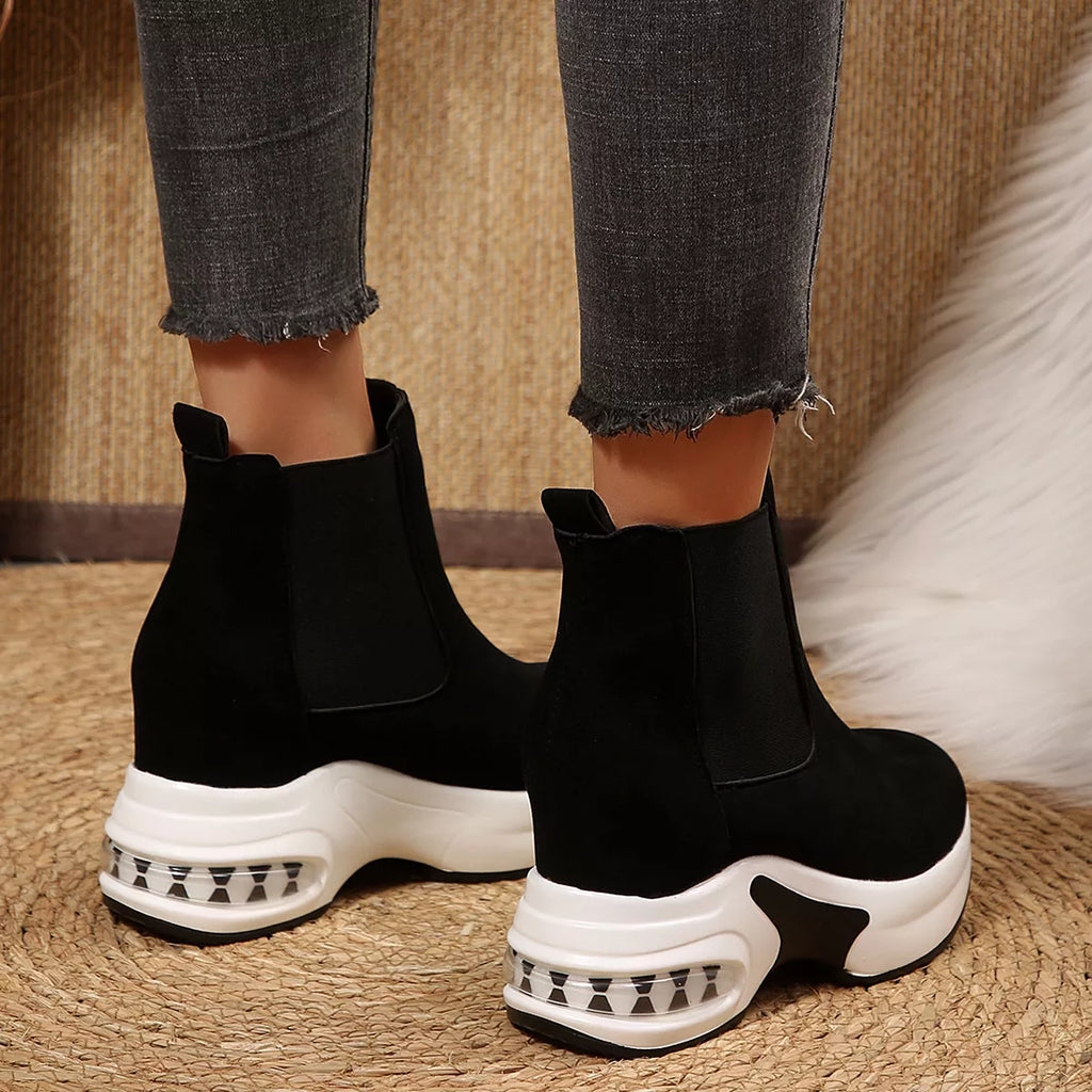 Casual Platform Chelsea Boots with Elastic Side Panels, view 3