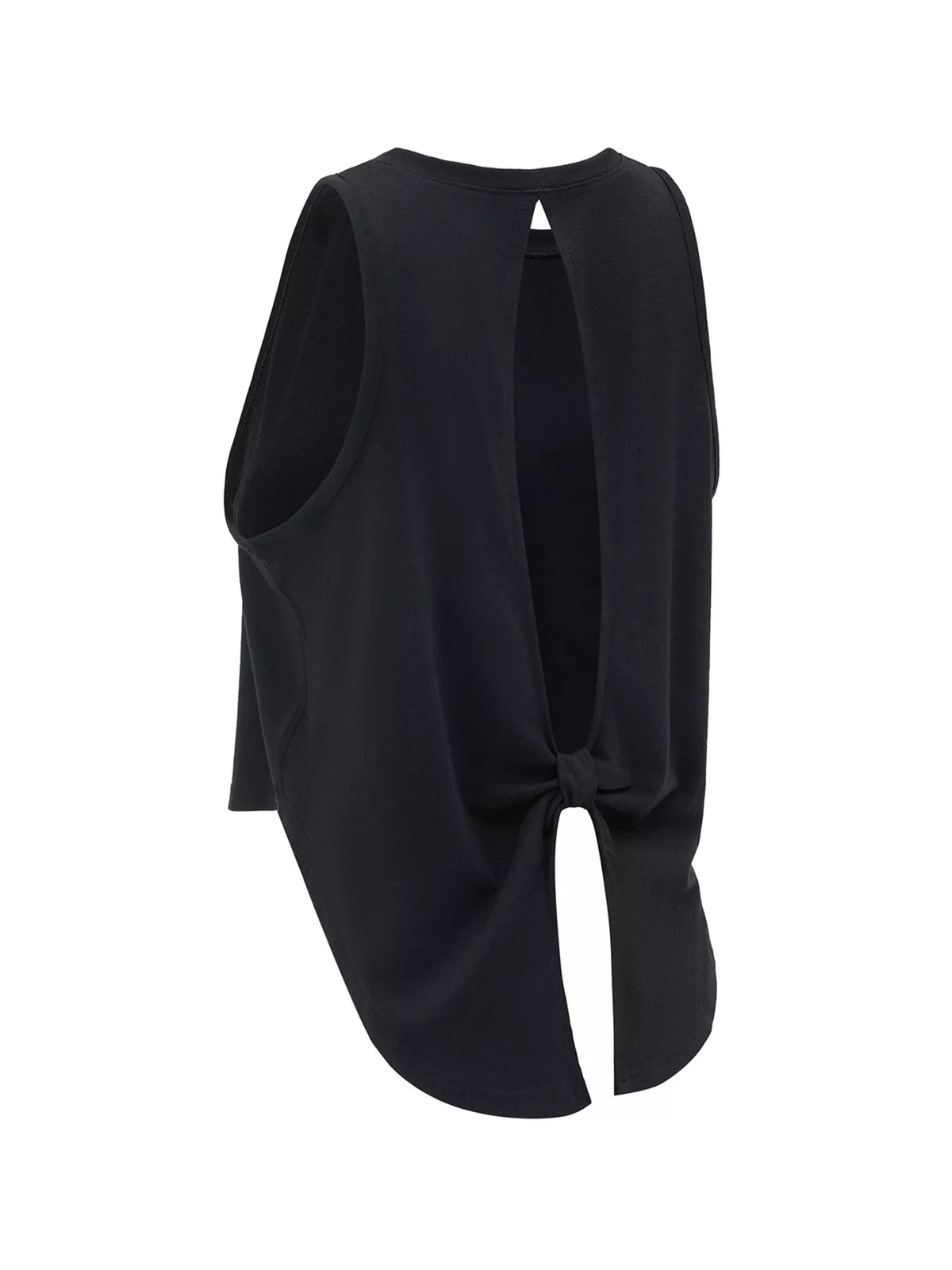Cutout Back Round Neck Active Tank - Lilixa.store