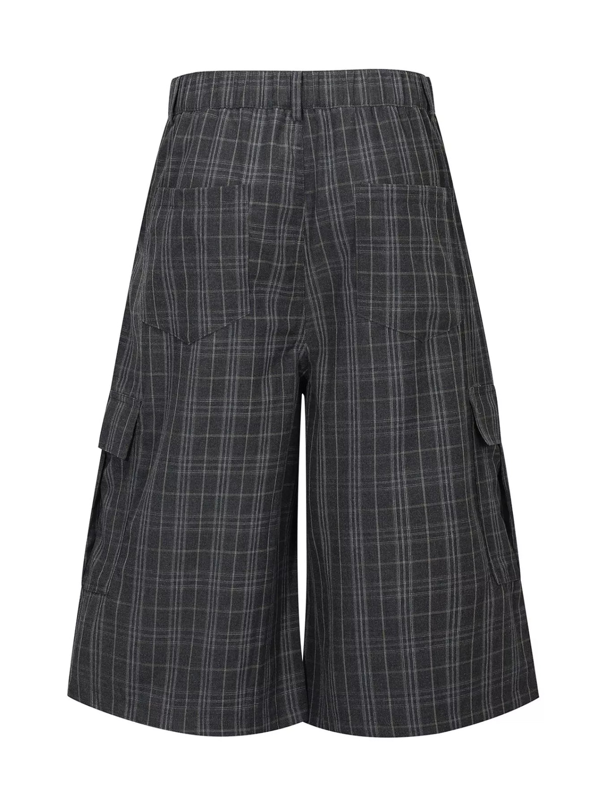 Men's Plaid Wide-Leg Capris - Lilixa.store