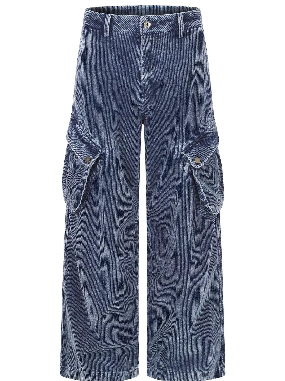 Men's High-Waisted Corduroy Cargo Pants