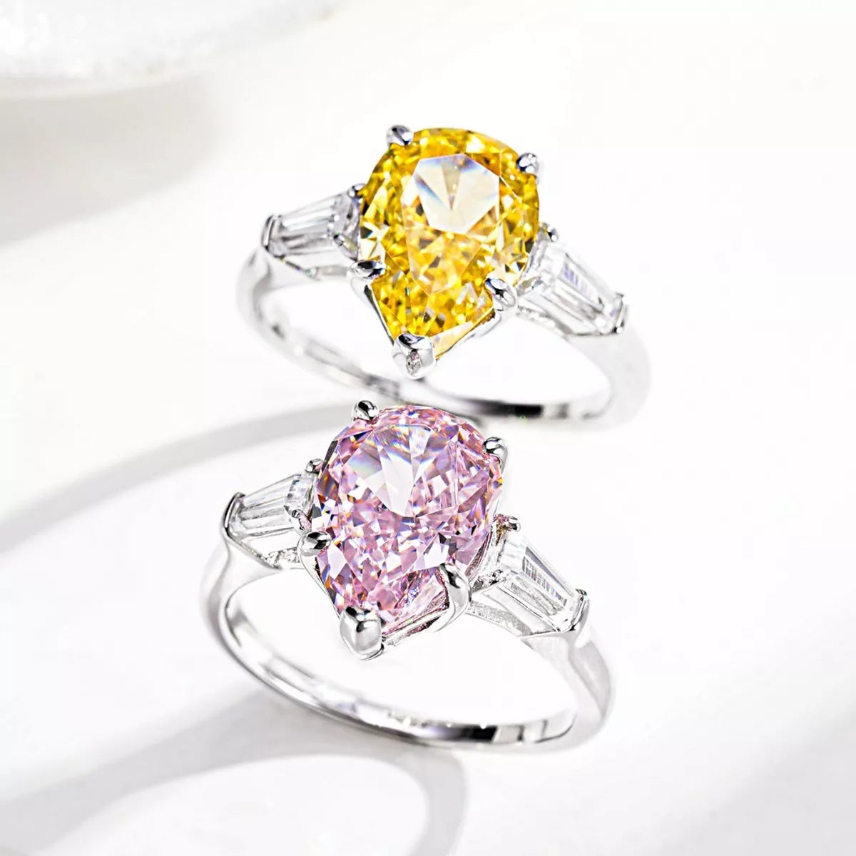 925 Sterling Silver Zircon Teardrop Ring - Lilixa.store