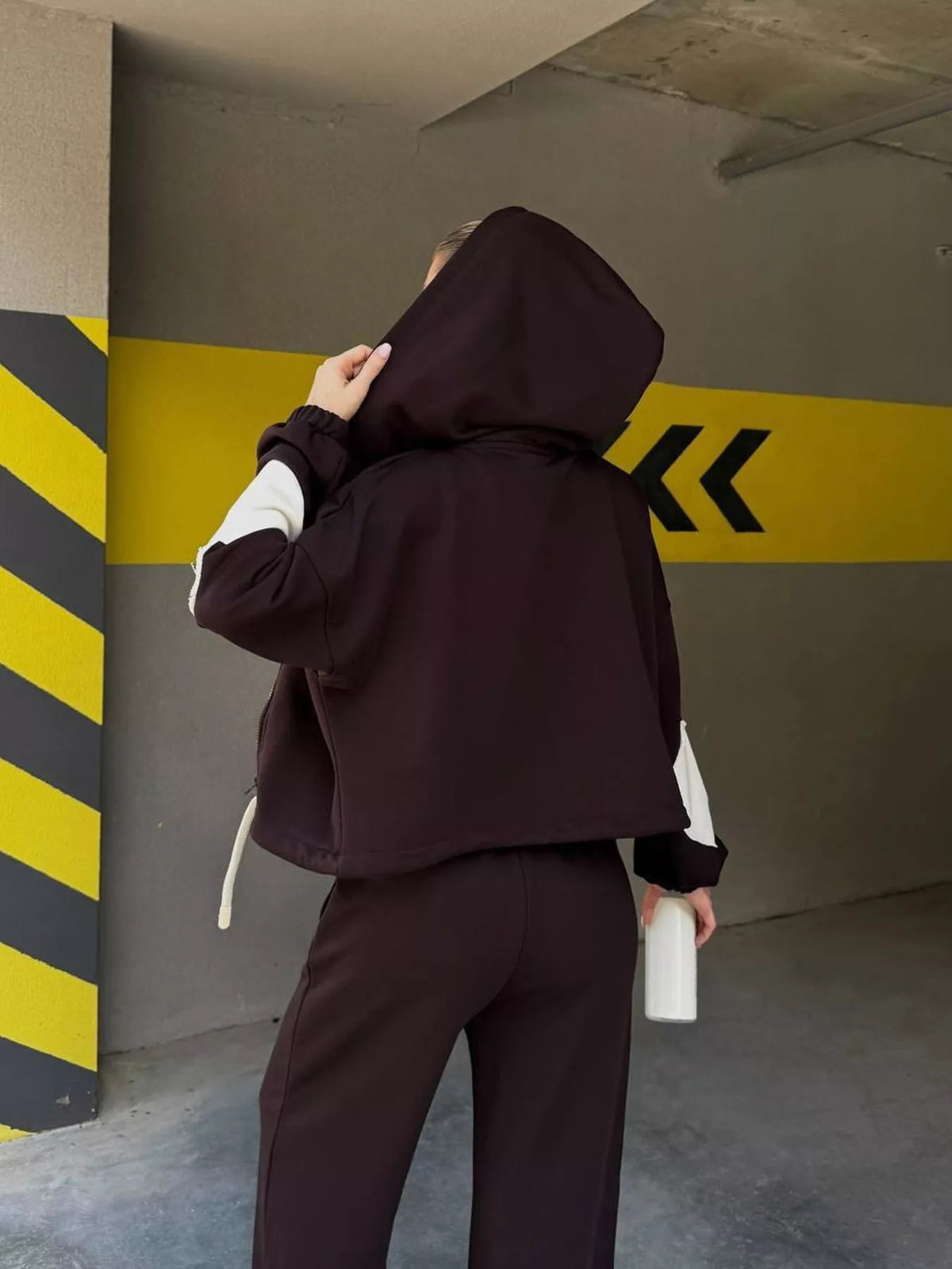 Zip Up Hoodie and Wide-Leg Pants Set - Lilixa.store