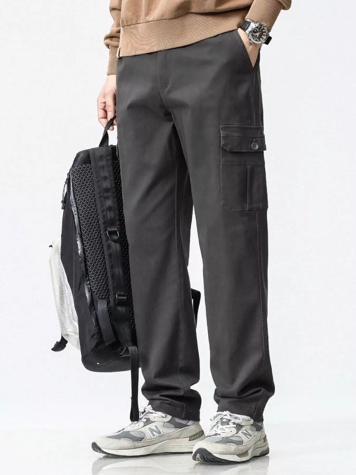 Men's Plus Size Relaxed Fit Cargo Pants, view 5