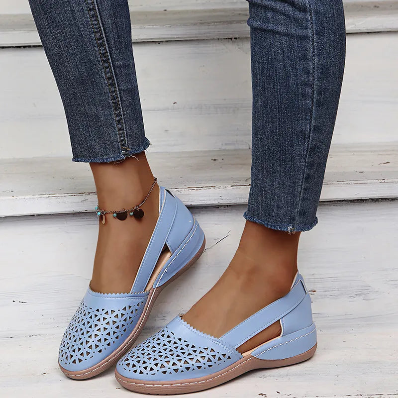 Cutout Round Toe Slip-Ons, view 19