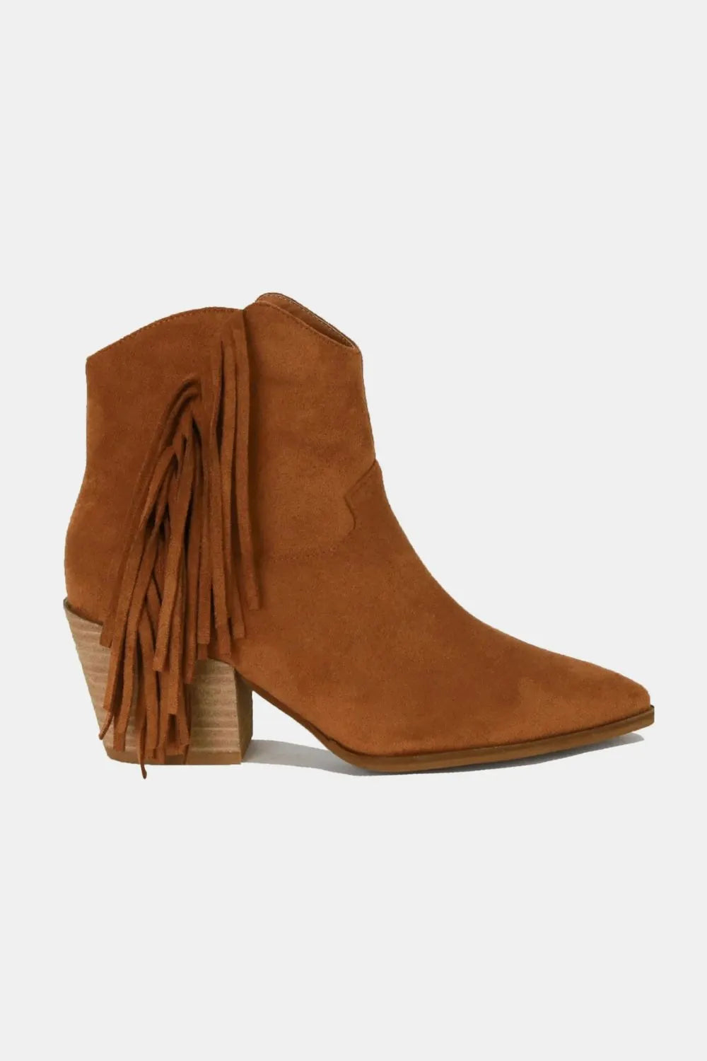 Beast Fashion Suede Fringe Point Toe Ankle Boots - Lilixa.store