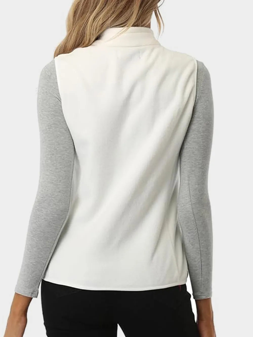 Zip Up Turtleneck Vest with Pockets, view 3