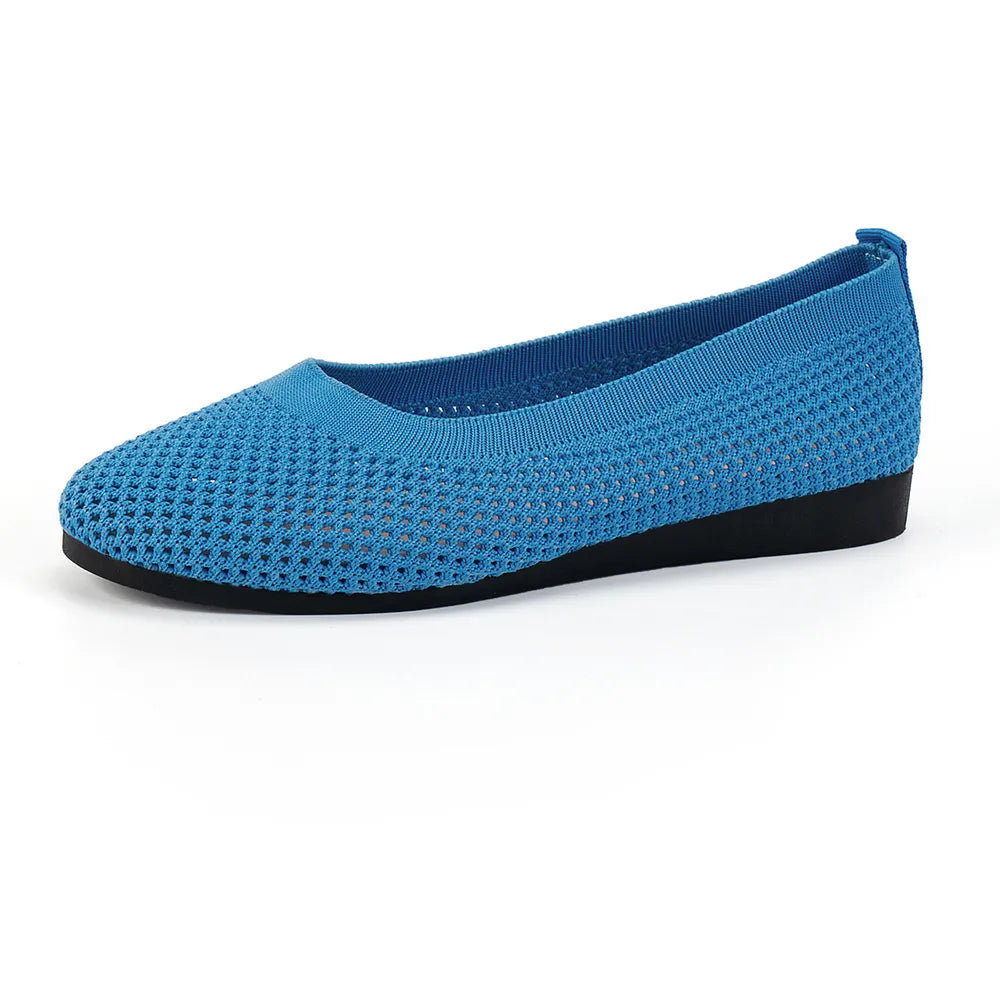 Solid Color Mesh Flat Slip-Ons, view 11