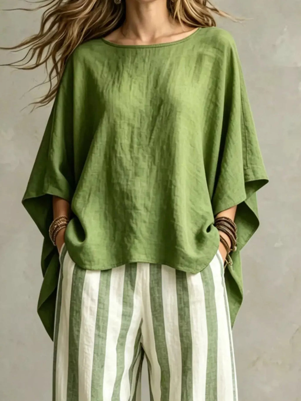Full Size Solid Color Top and Pants Set Plus Size - Lilixa.store