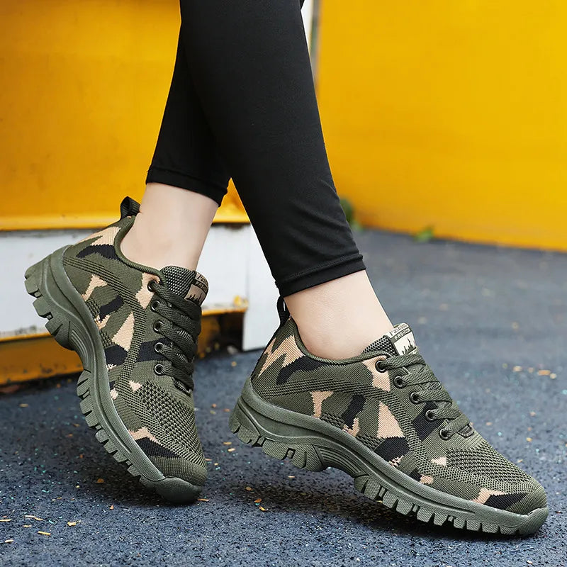 Camouflage Lace Up Mesh Breathable Athletic - Lilixa.store