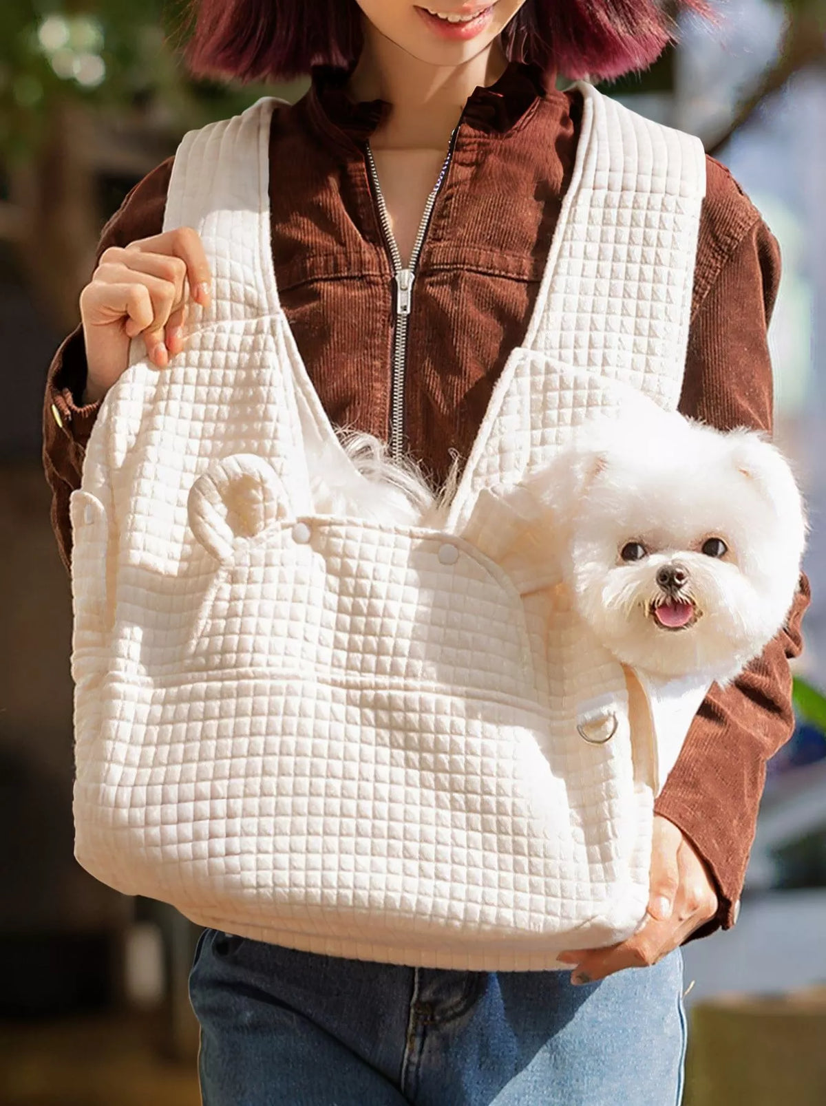 Comfortable Quilted Pet Carrier Sling Bag - Lilixa.store