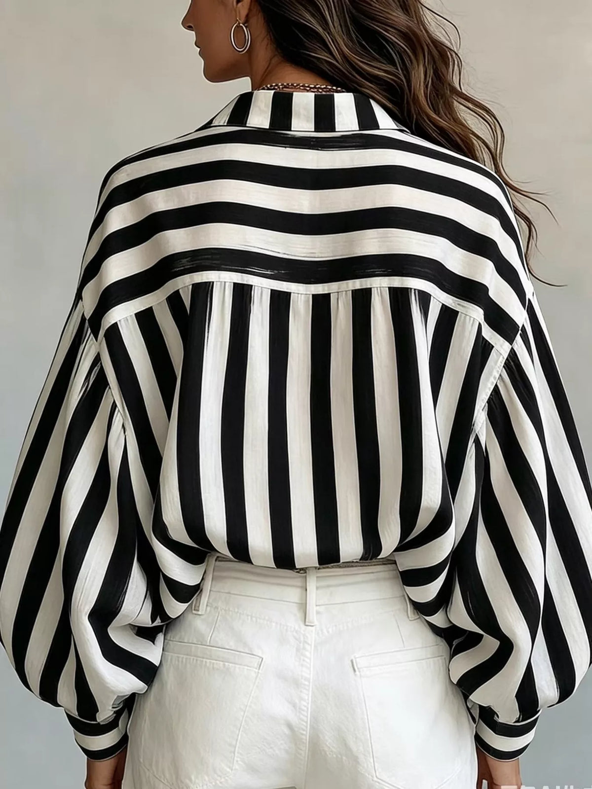 Striped Loose Fit Shirt, view 7