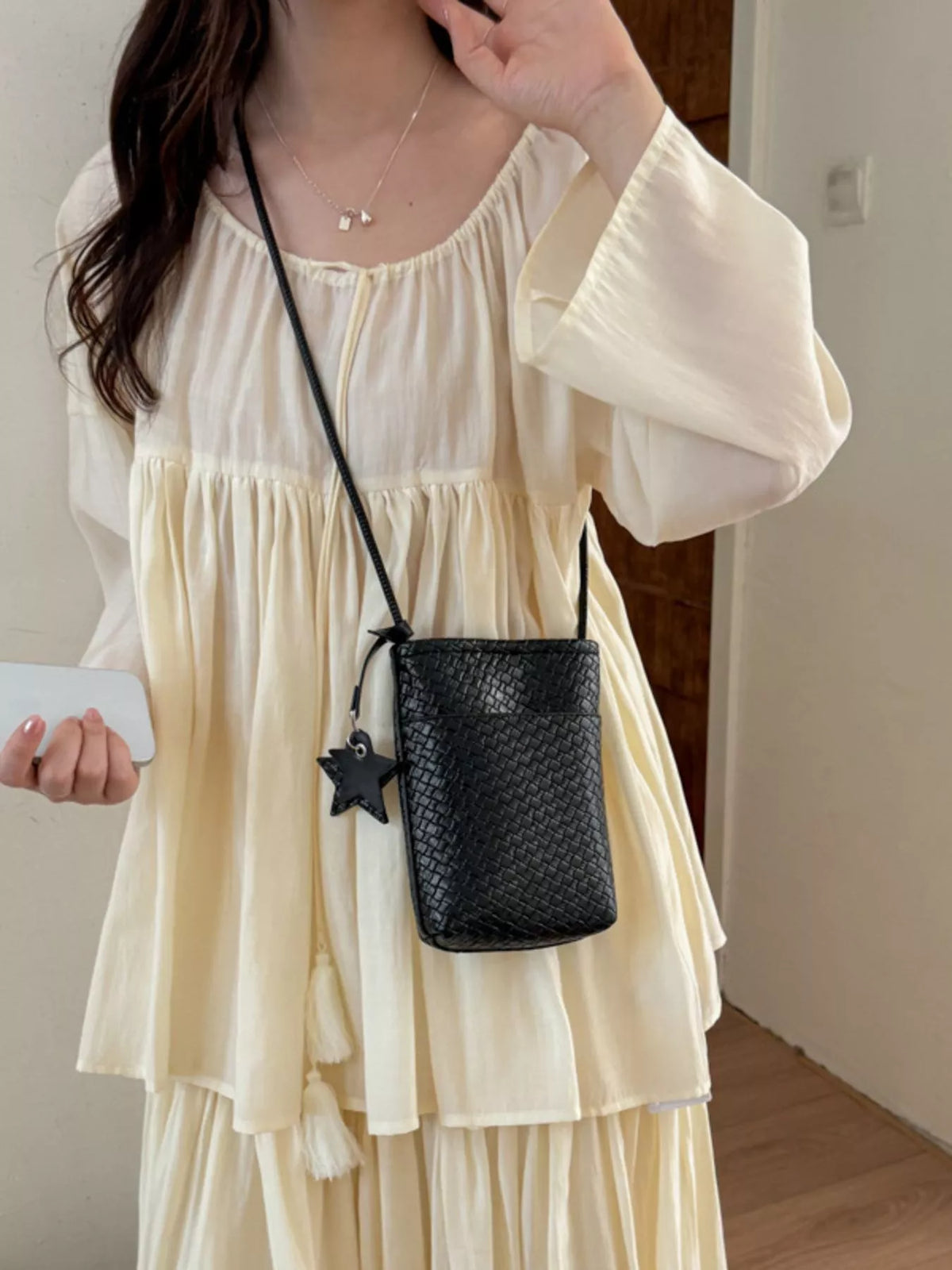 Woven Texture Crossbody Bag