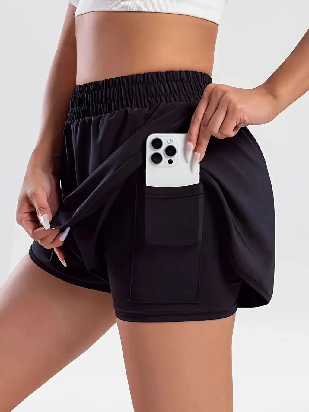 Pocketed High Waist Active Shorts - Lilixa.store