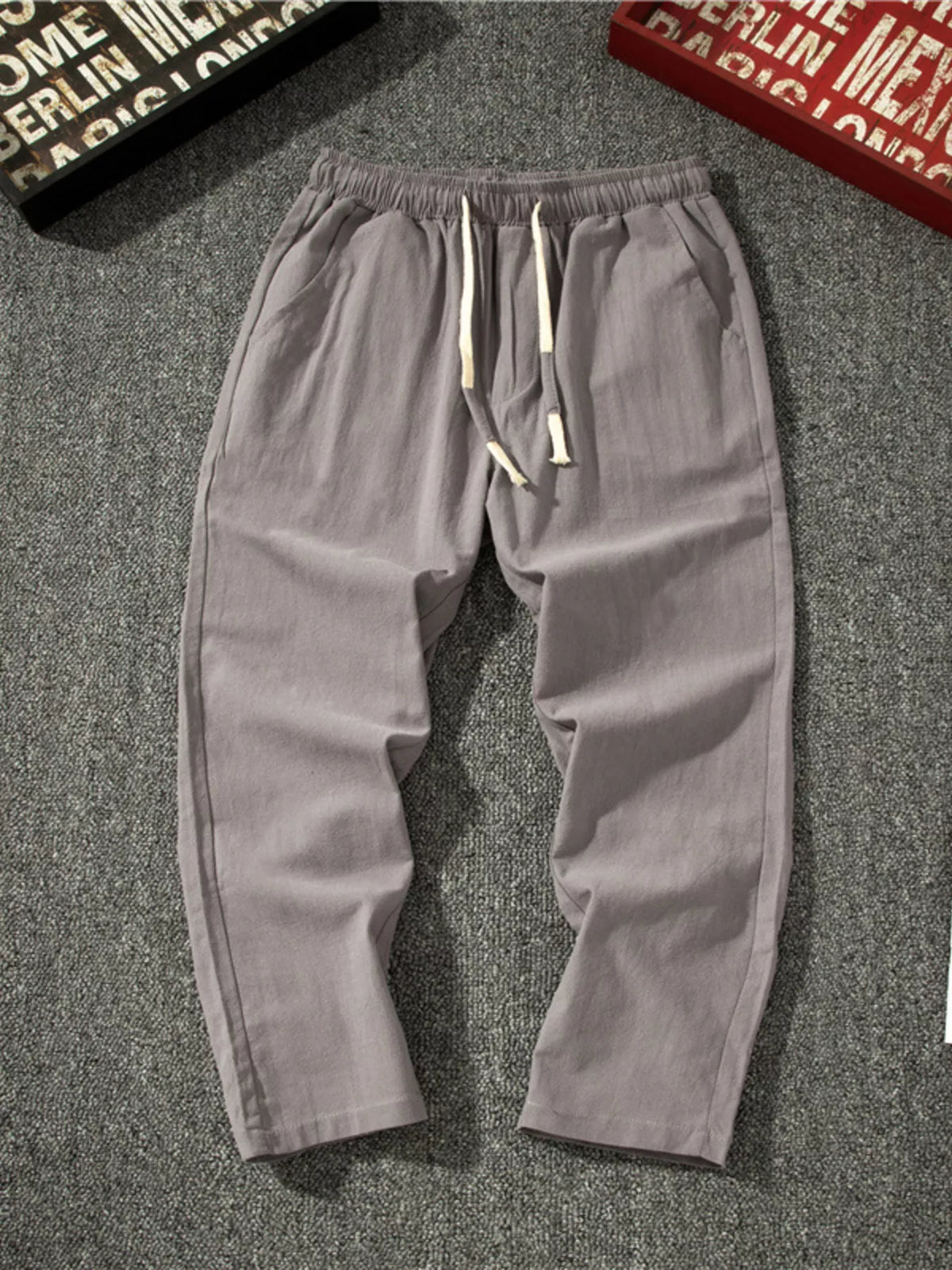 Men's Plus Size Drawstring Loose Fit Pants