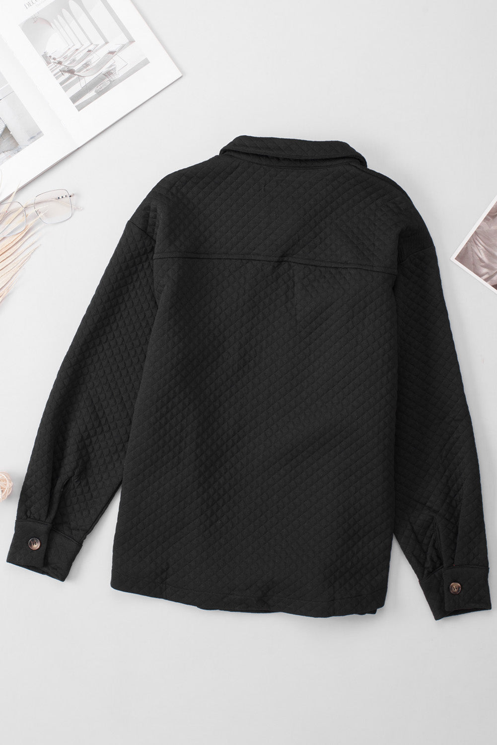 Button Down Collared Jacket - Lilixa.store