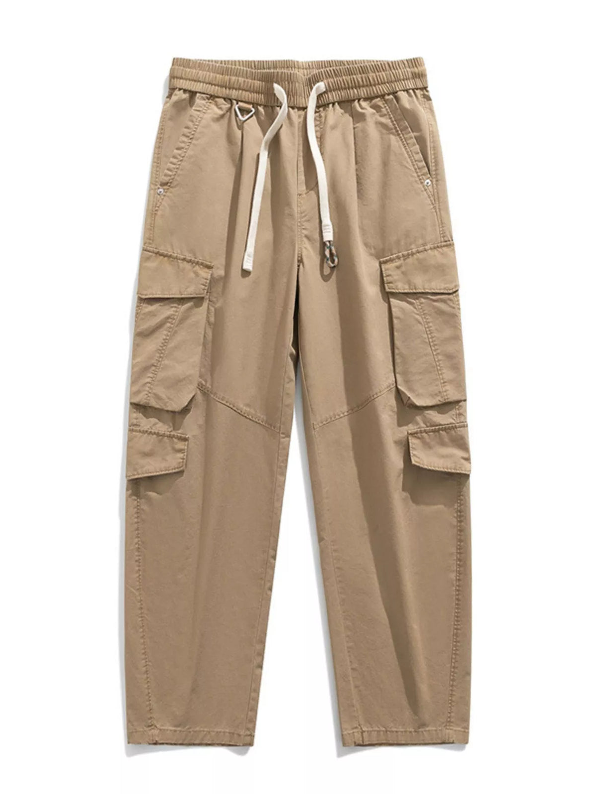 Men's Plus Size Loose Fit Cargo Pants with Drawstring, view 7