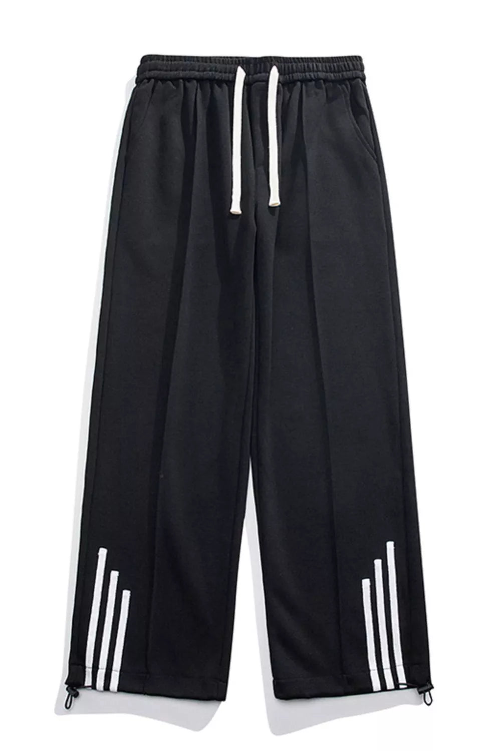 Men's Plus Size Casual Loose Fit Sweatpants with Striped Detail, view 4