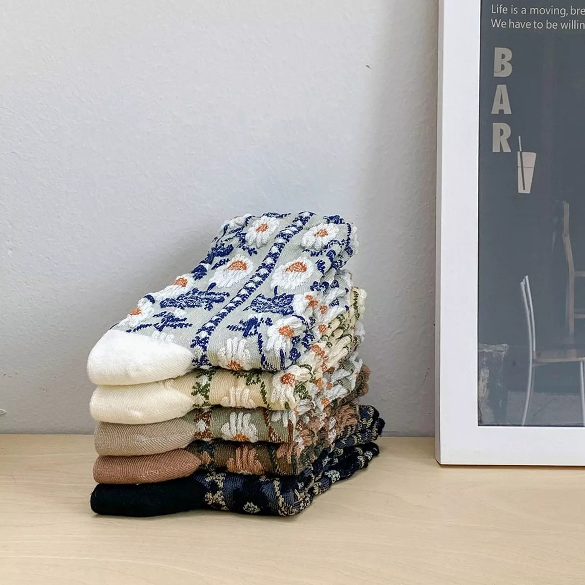 Vintage Jacquard Crew Socks - Lilixa.store