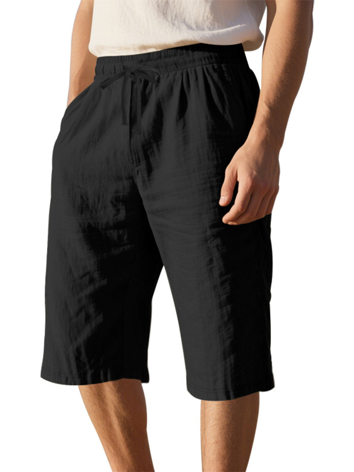 Men's Full Size Casual Drawstring Shorts Plus Size