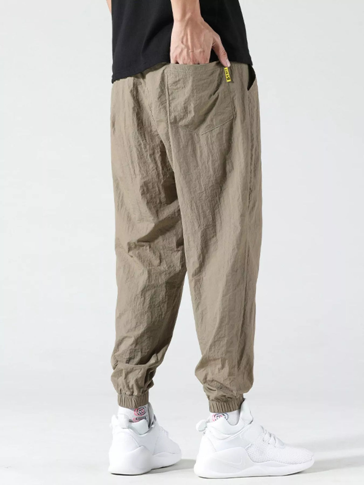 Men's Plus Size Drawstring Loose Fit Joggers, view 3