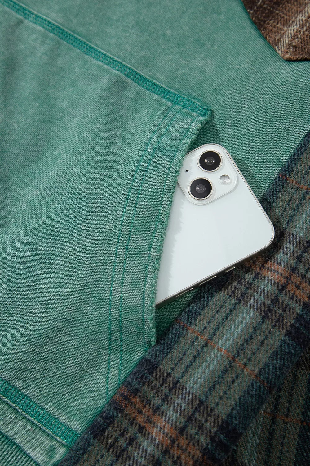Plaid Kangaroo Pocket Hoodie